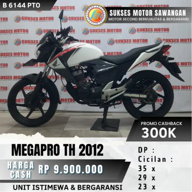 UNIT MULUS HONDA MEGAPRO TH 2012 MEGA PRO PUTIH BISA PAYLATER DLL