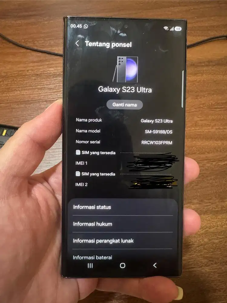 Dijual Samsung S23 Ultra 512Gb SEIN (Unit only) Nego sampe jadi