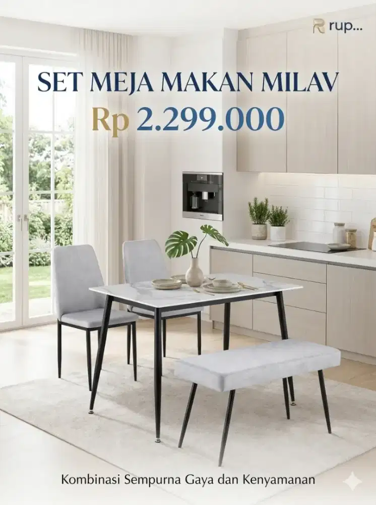 Set Meja Makan Milav