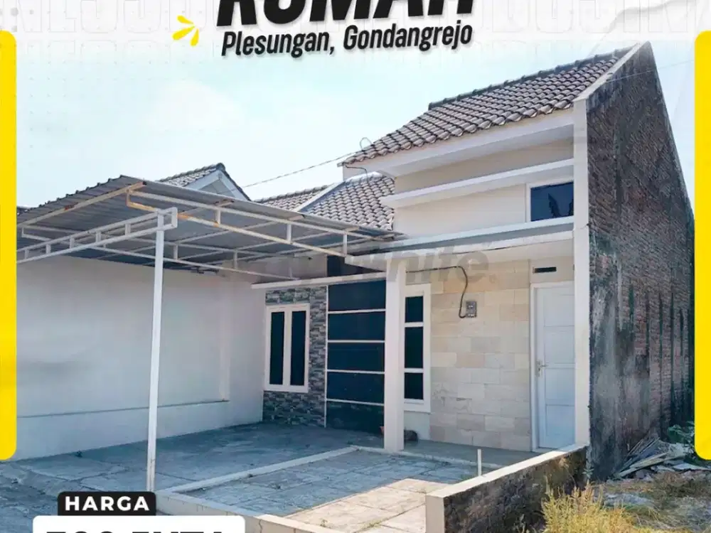 Dijual Rumah Minimalis di Plesungan Gondangrejo Harga Murah Siap Huni