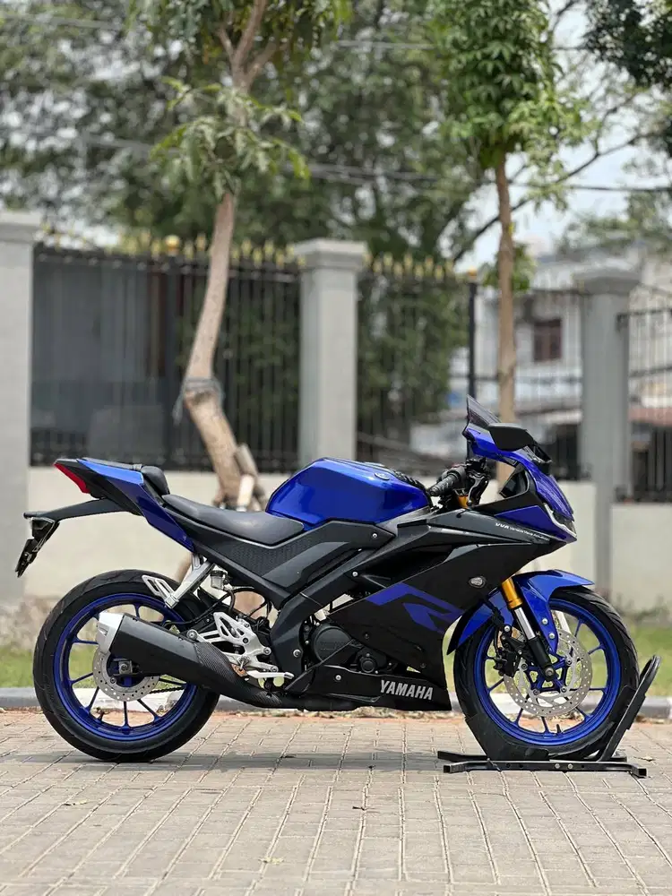 YAMAHA YZF R15 V3 2019 BIRU LOW KM PAJAK PANJANG FULL ORI