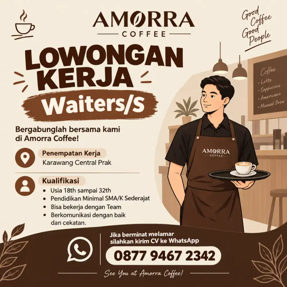 Lowongan Kerja Caffee Waiter/S