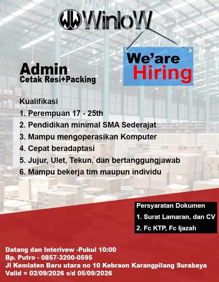 Admin Cetak Resi dan Packing