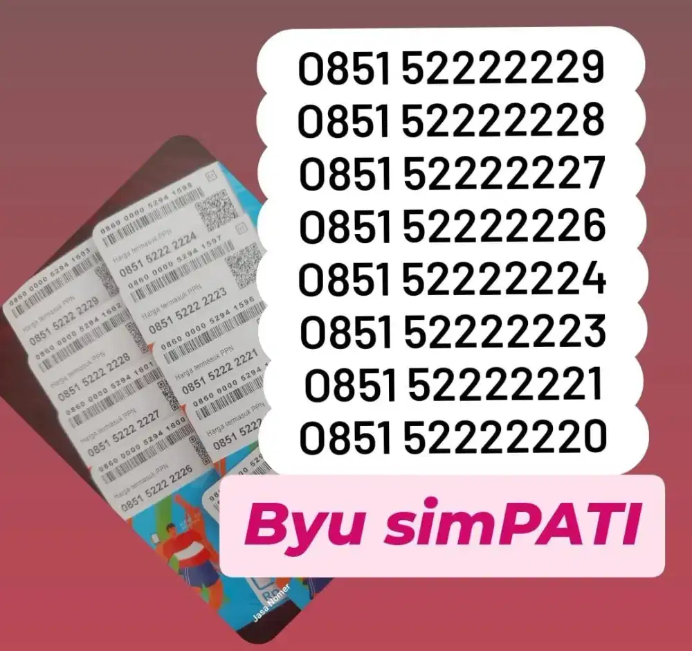 Nomor Cantik Simpati super maniss