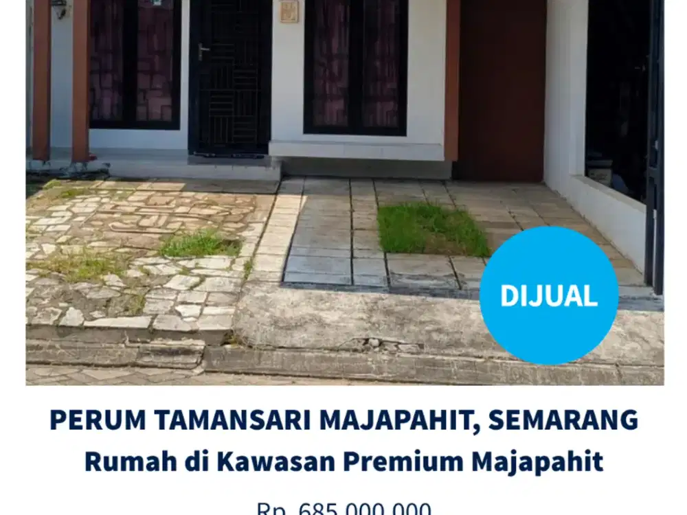 Dijual Rumah Minimalis Interioran LT 72 m² Tamansari Majapahit Semarang