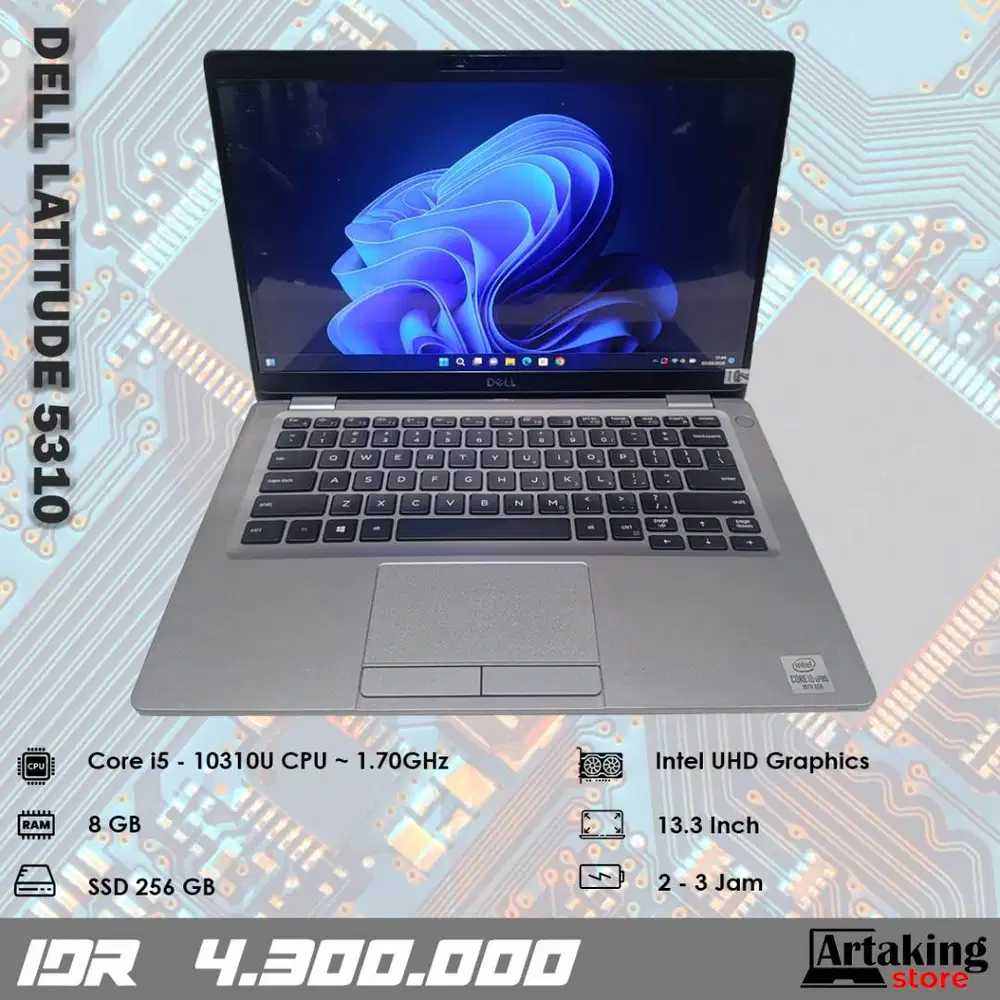 Dell Latitude 5310 - Core i5 - Gen 10 th - Ram 8 GB - SSD 256 GB