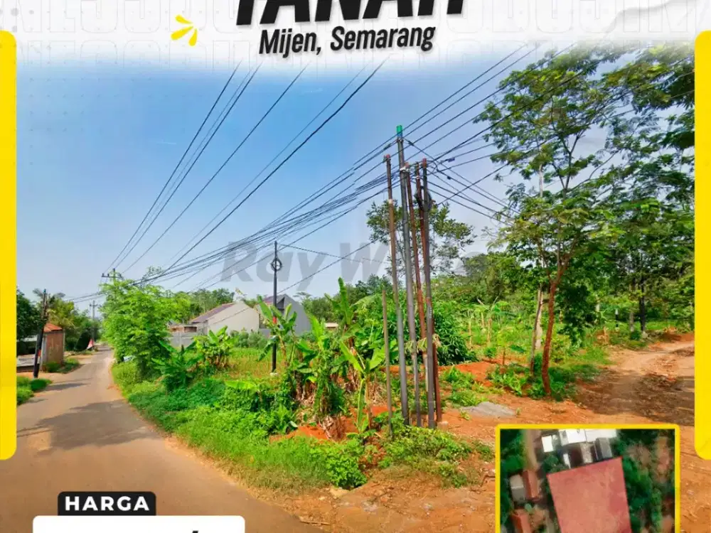 Dijual Tanah 1200m Muka 35m di Mijen Semarang Dekat Area Industri Ngaliyan