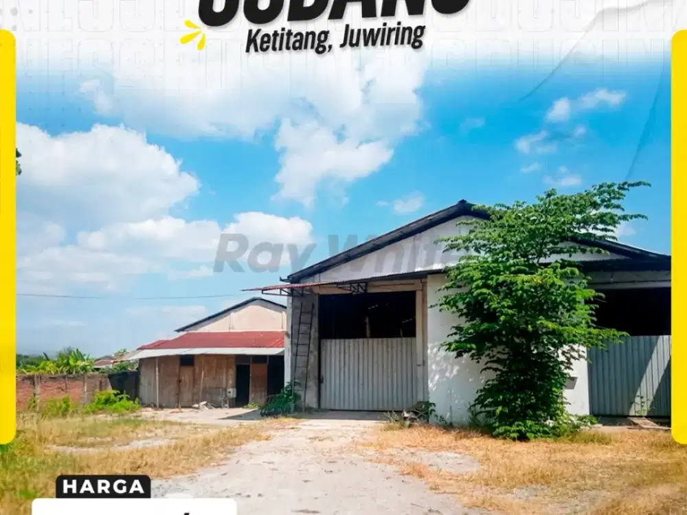 Disewakan Gudang 1300meter zona Kuning Akses Kontener di Juwiring Klaten
