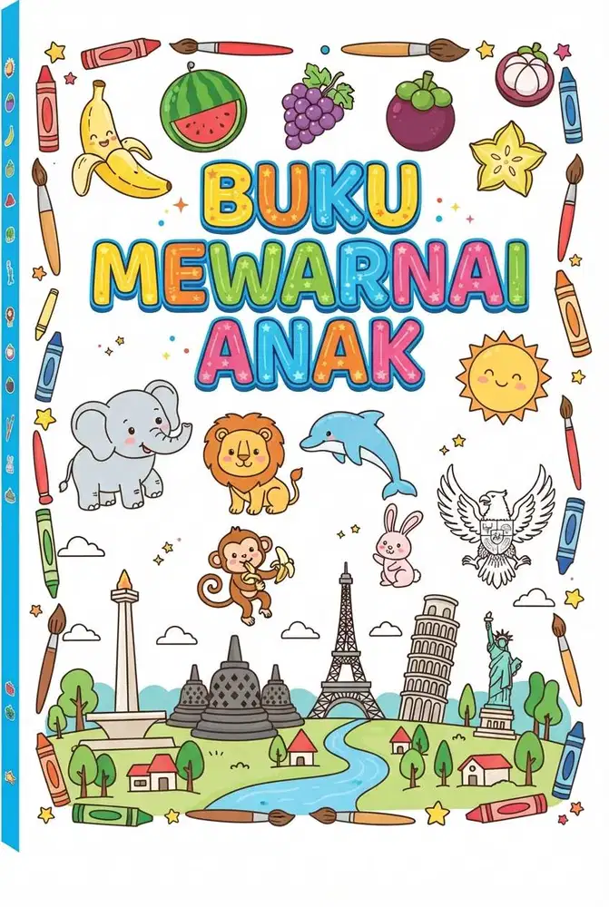 buku mewarnai siap print