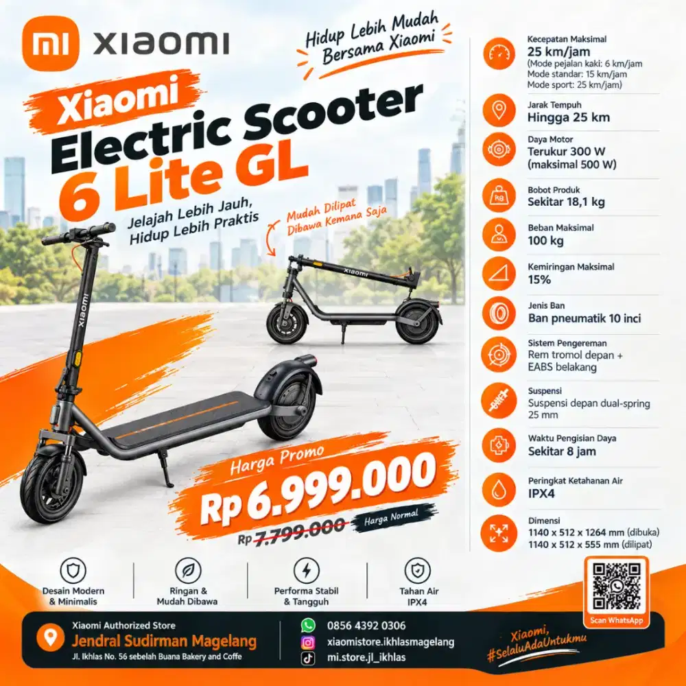 Xiaomi Electric Scooter 6 Lite GL (New)