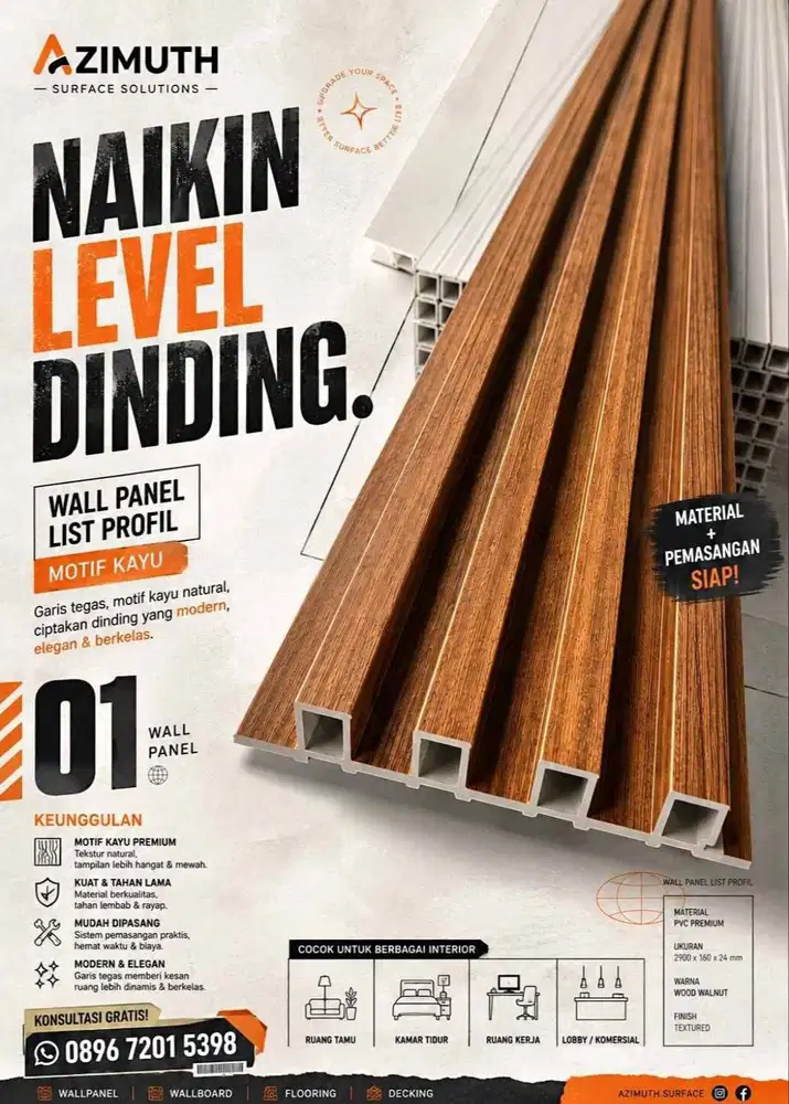 WPC Wallpanel Ready Stok dan Jasa Pemasangan