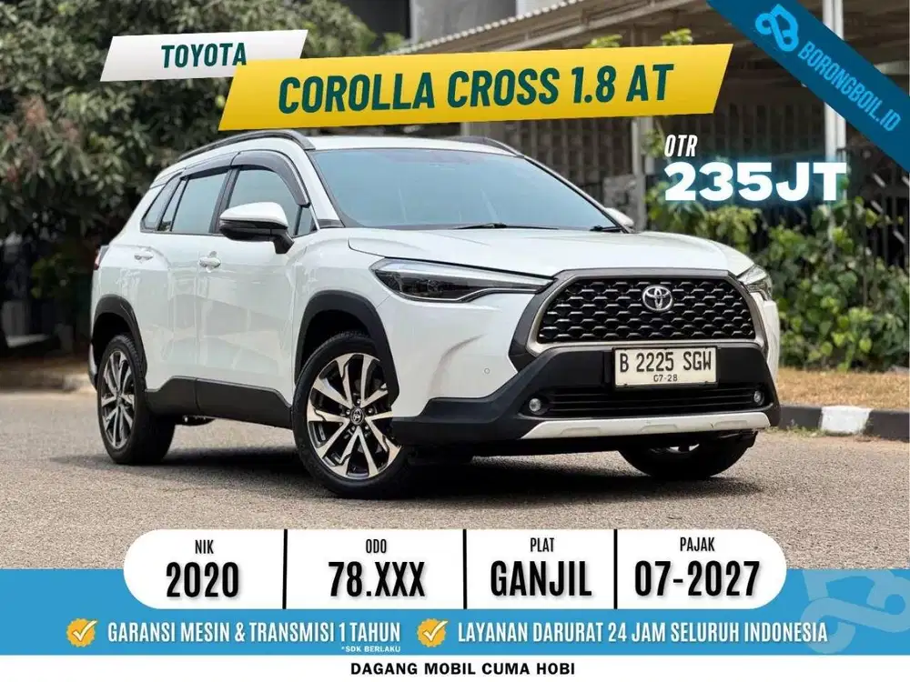 [PAJAK PANJANG] Toyota Corolla Cross 1.8 Bensin AT 2020 | CX5 | HRV |