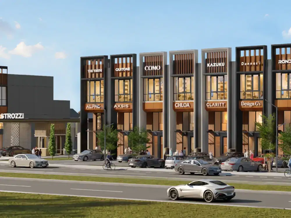LIMITED UNIT! STROZZI COMERSIAL 5x16, 3 LANTAI HADAP JALAN HARGA 4,4 M-AN!