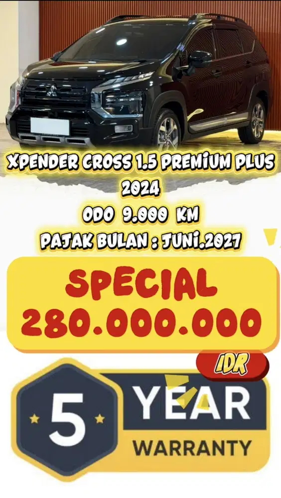 [ ODO 9.000 KM ] MITSUBISHI XPENDER CROSS 1.5 PREMIUM PLUS AT 2024
