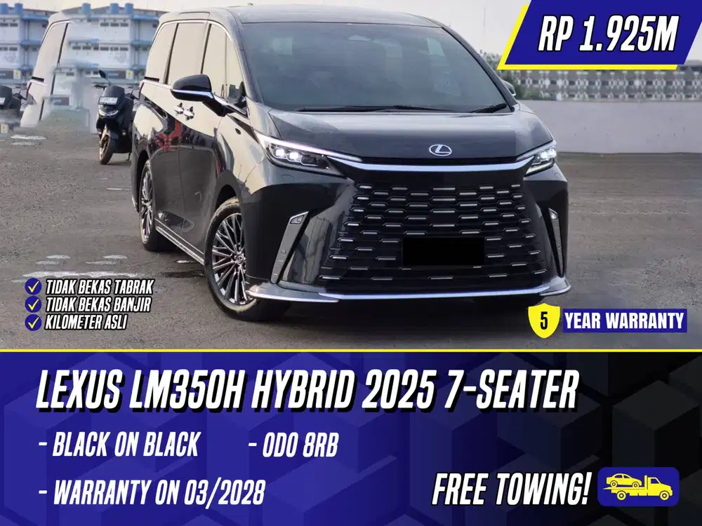 Lexus LM350h Hybrid 2025 NIK 2024 7 Seater Black Hitam LM 350h LM350 h