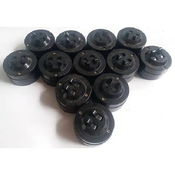 Antik 12 biji stop kontak jaman kolonial New Old Stock bahan bakelite