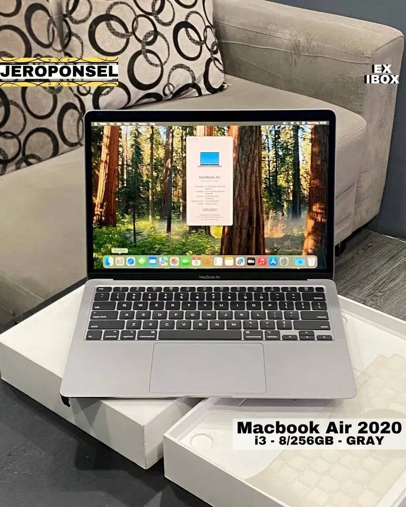 MACBOOK AIR 2020 i3 8/256GB EX IBOX LIKE A NEW GARANSI FULL SET