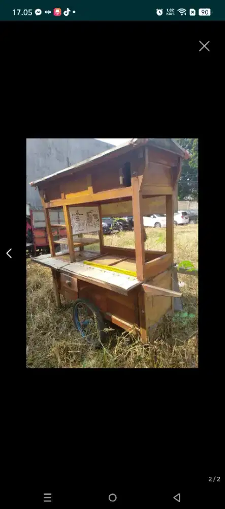 Gerobak angkringan gerobak kuliner dorong ada roda