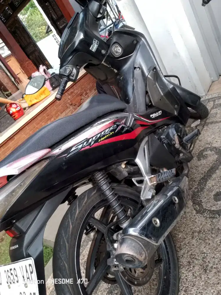 Honda Supra X125 double disk helm in siap pakai