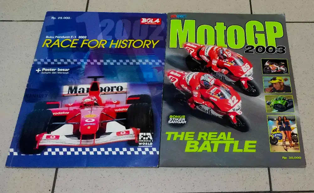 BORONGAN MAJALAH OLAHRAGA JADUL PANDUAN FORMULA 1 & MOTOGP