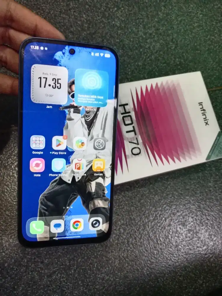 Infinix hot 70 NFC ram 8+8/128gb fullset blue mulus nominus garansi