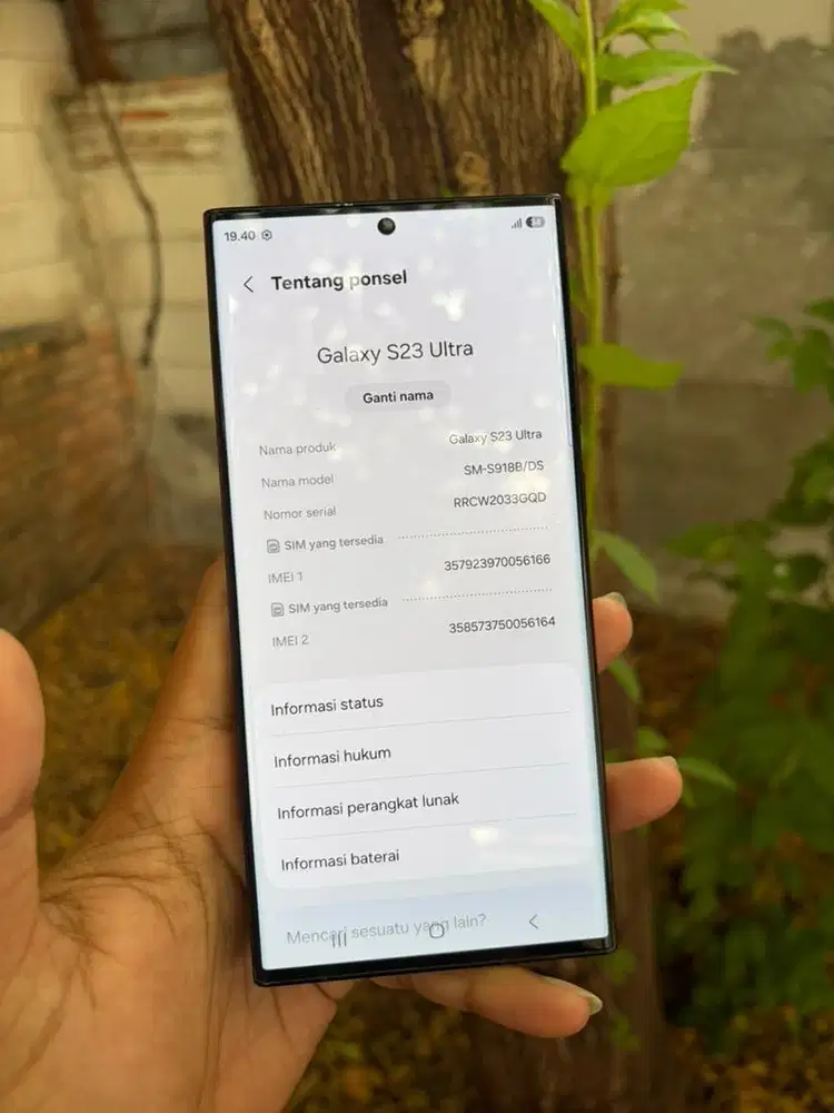 Samsung S23 Ultra 1Tb fullset ori warna rare