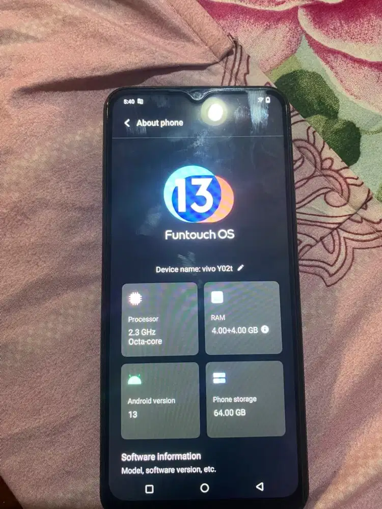 Vivo Y02t 4/64 bekas