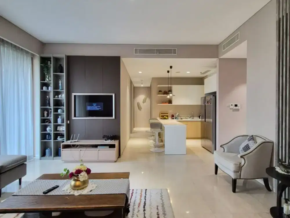 Disewakan Apartemen Saumata Alam Suteraa Tinggal Bawa Koper, Super Mewah, Private Lift, Direct Akses ke Pool, Penthouse Style