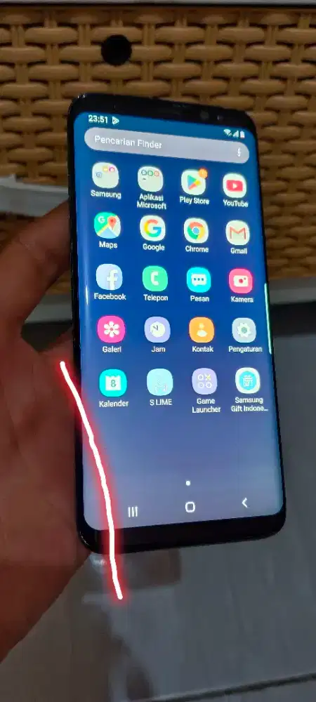 Samsung S8 curve display, 4/64, super AMOLED, NFC, minus retak sehelai