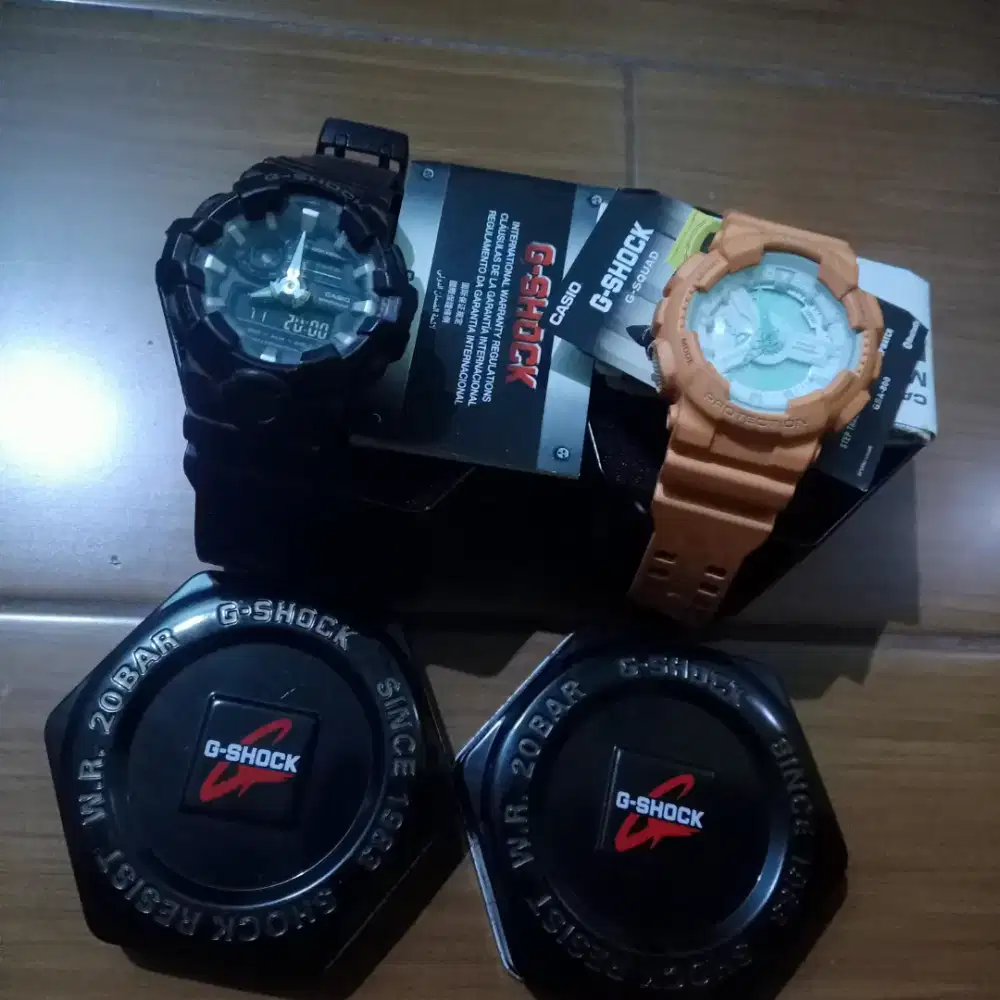 Jam tangan G-Shock . Fossil vintage  couple leather navy.