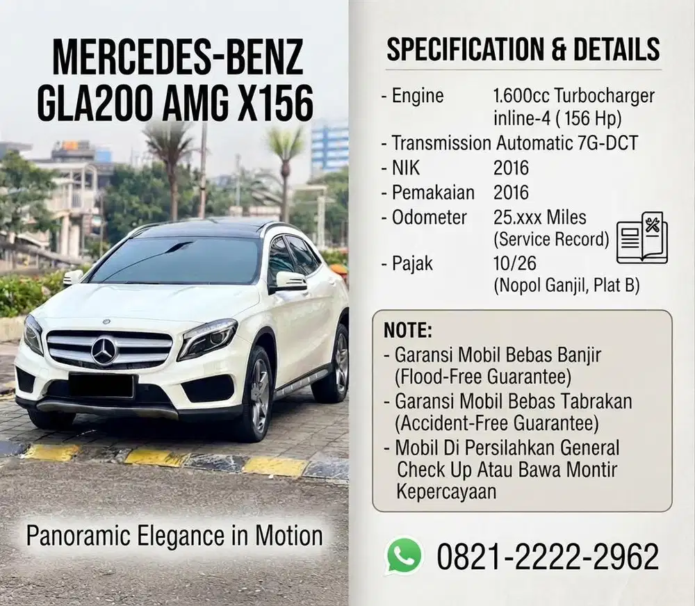 MERCEDES-BENZ GLA200 AMG X156 Panoramic 2016