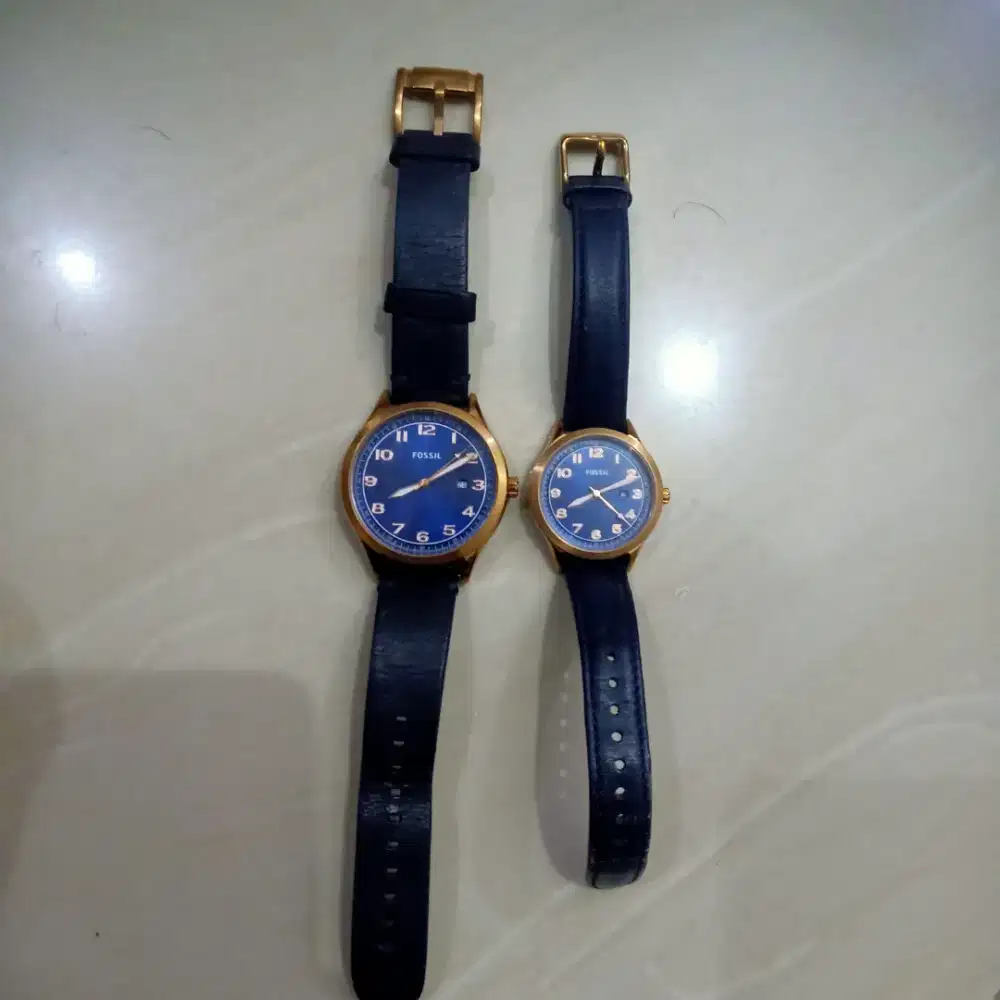 Fossil couple vintage leather navy