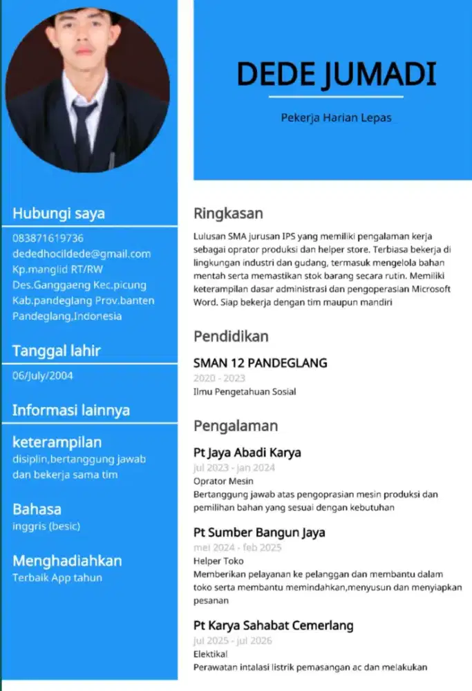 Cari kerjaan apa aja