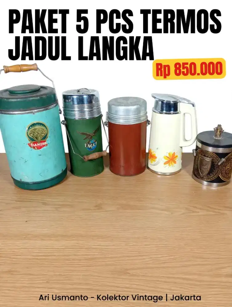Termos jadul,dekor vintage