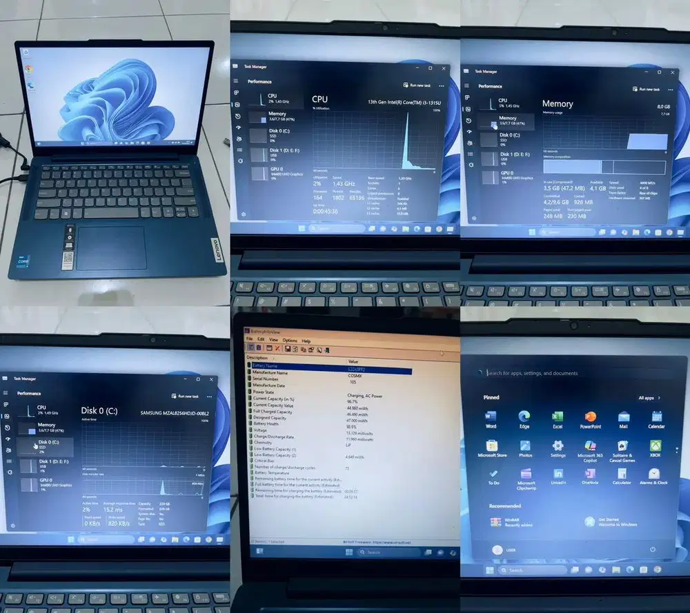 Laptop Bekas Rasa Baru, Lenovo Ideapad Slim3 14IRU8 i3-1315u Gen13