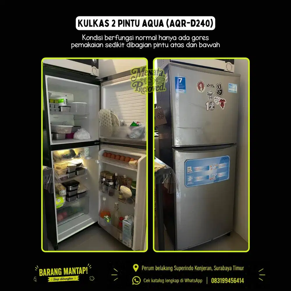 Kulkas 2 Pintu AQUA (AQR-D240)