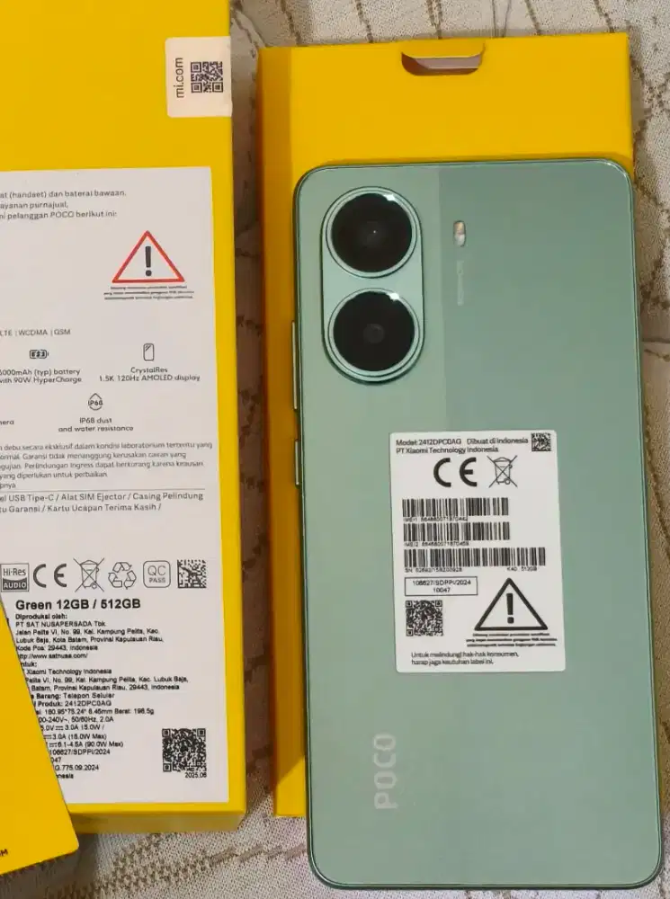 Xiaomi Poco X7 pro 12/512 green mulus batangan