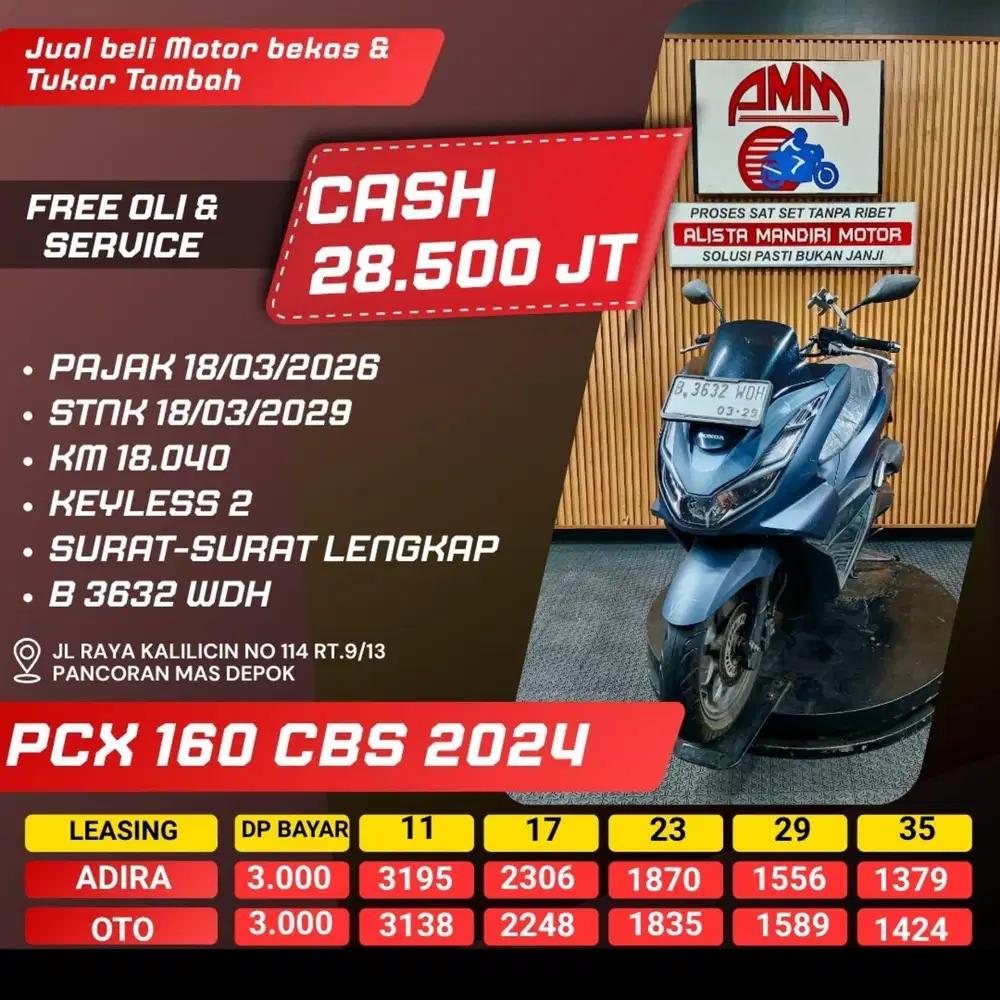 PCX 160 CBS 2024 REMOT 2 CASH / KREDIT ALISTA