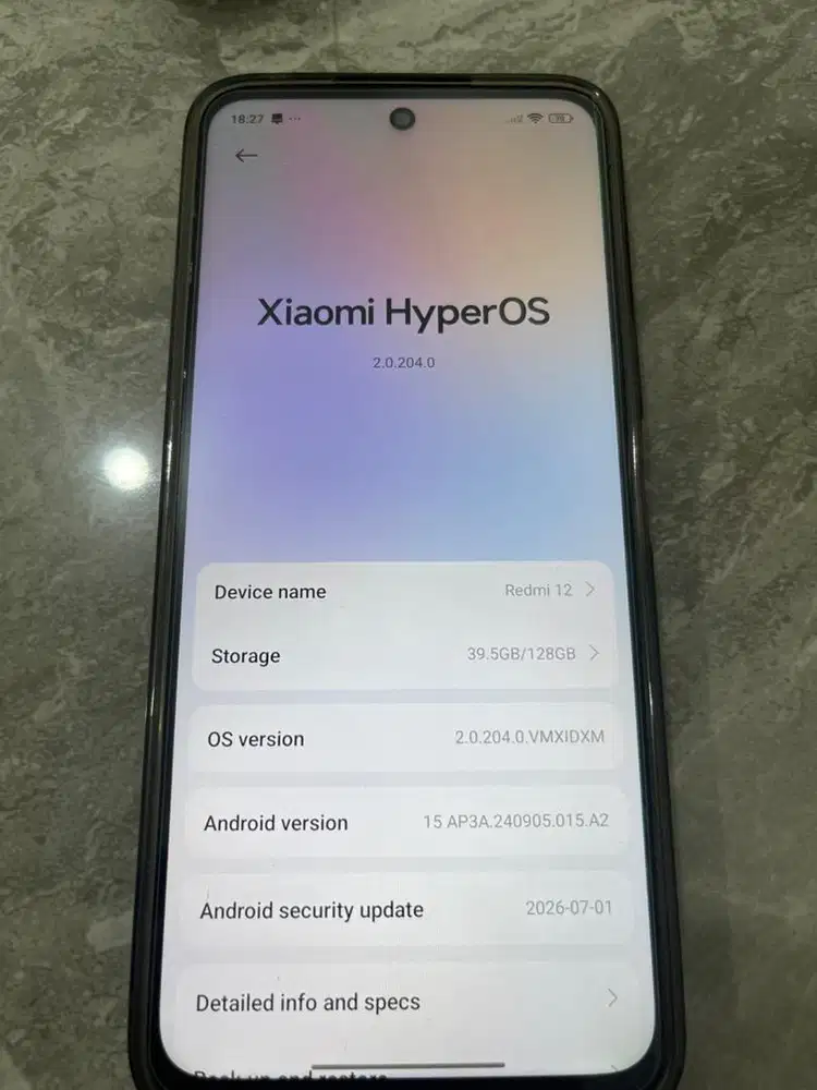 Dijual Hape Xiaomi Redmi 12 Ram 8GB / 128 GB kondisi mulus lcd origina