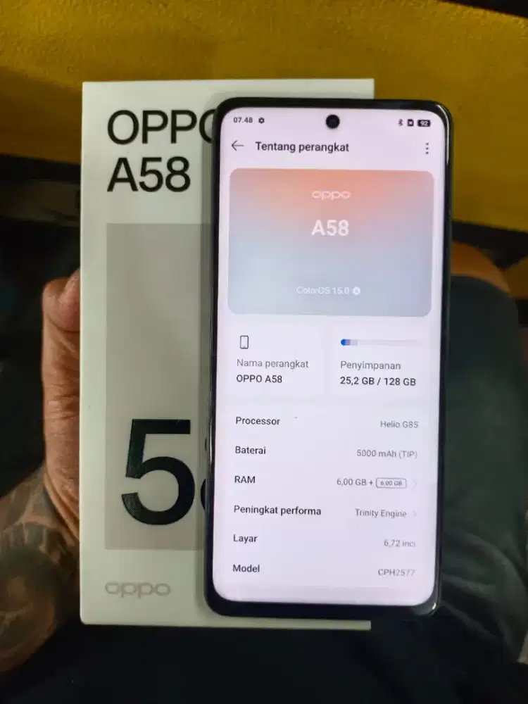 Oppo a58 ram 6+6/128