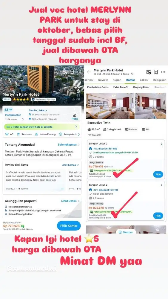 Voucher hotel merlynn park