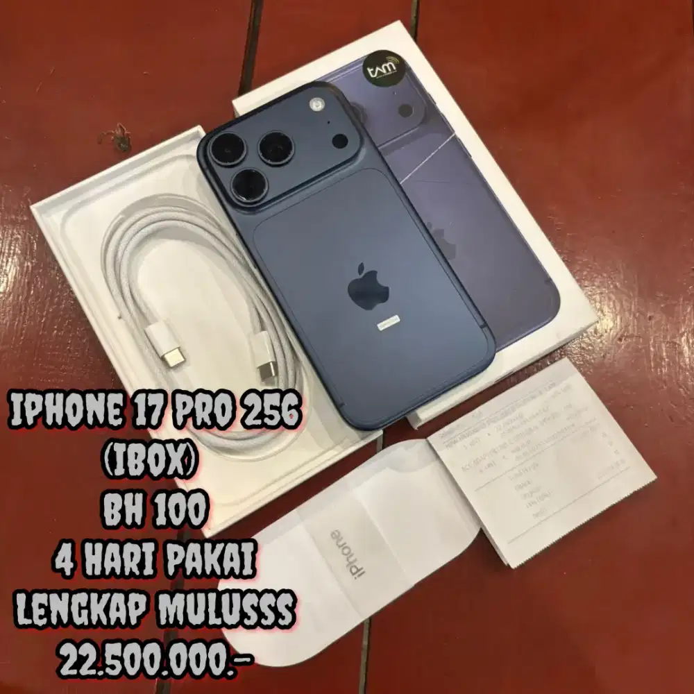 Iphone 17 Pro 256 (iBox) Bh 100 , 4 Hari Pakai