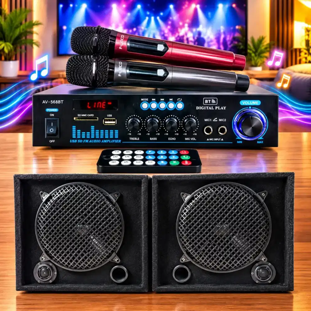 Paket sound karaoke 12 in wireless