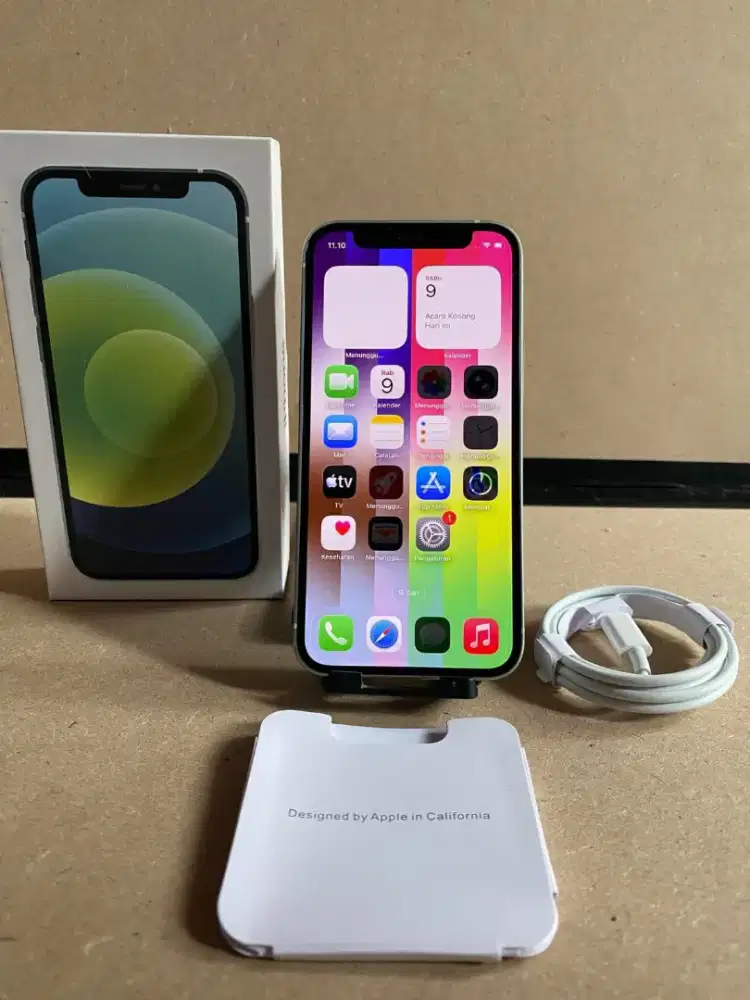 Iphone 12 mini 128gb green inter all operator fullset mulus no minus