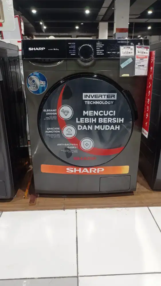 SHARP W MACHINE FRONT LOAD 9KG