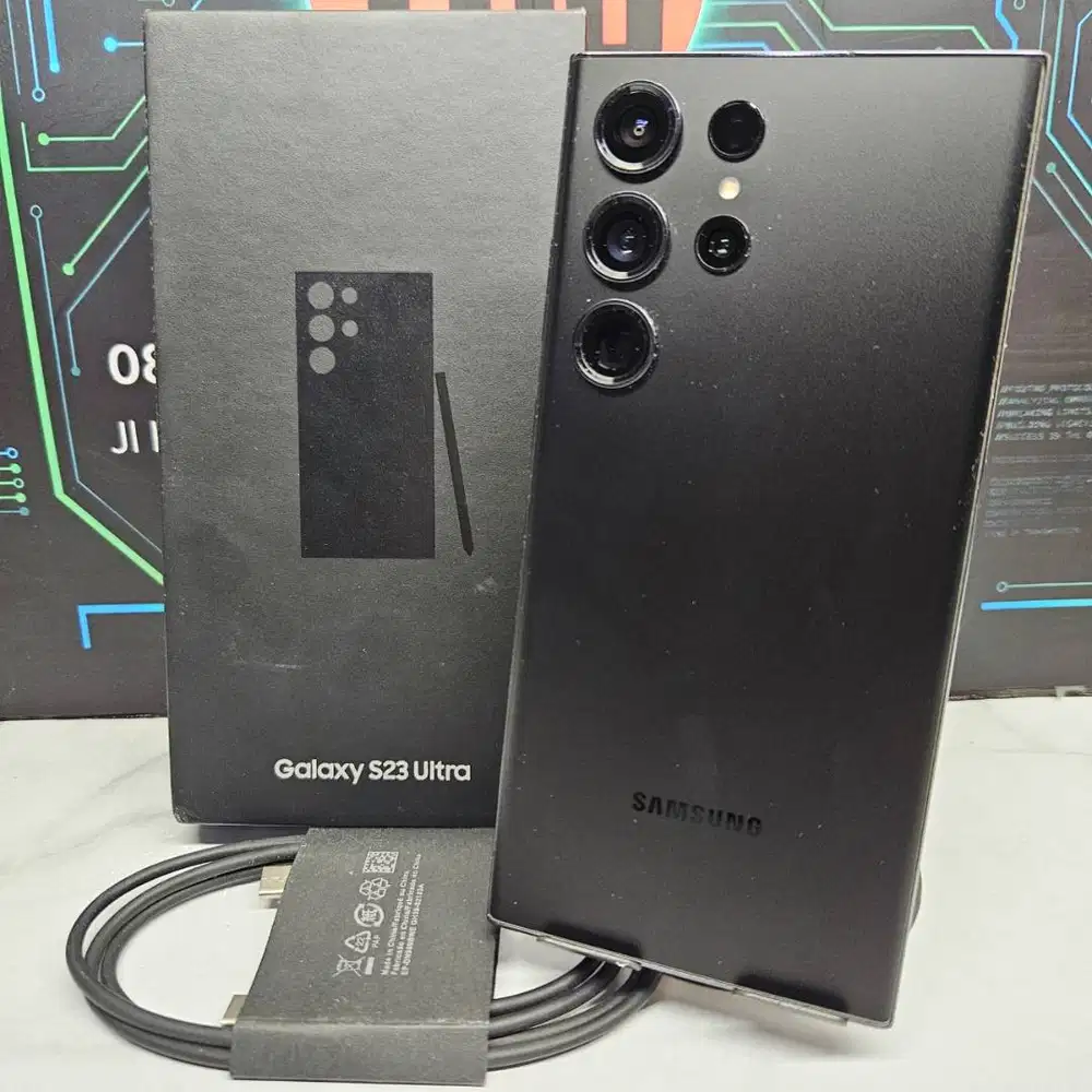 Samsung Galaxy S23 Ultra 12/256GB Black Resmi SEIN Fullset No Minus