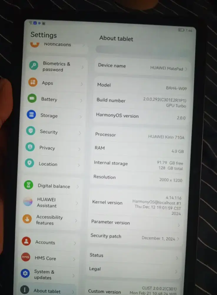 Tablet Huawei Matepad 10.4 4/128GB