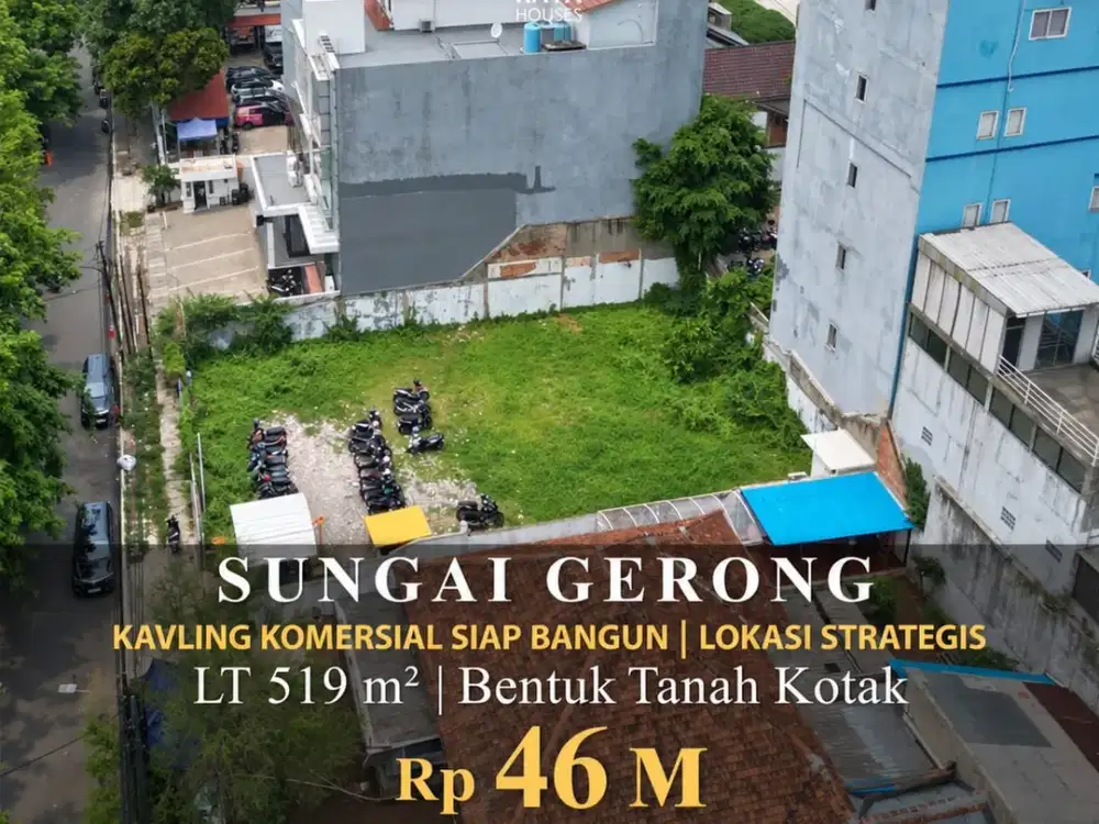 Dijual Kavling Siap Bangun Sungai Gerong Jakpus 519M² - Lokasi Emas 46M
