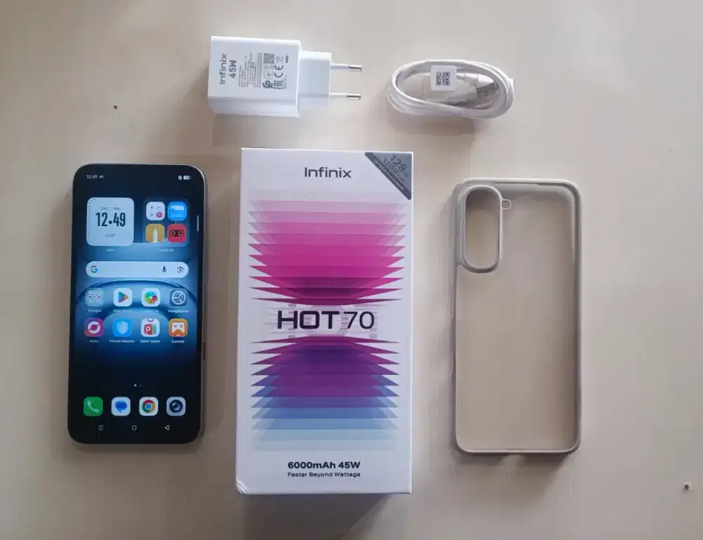 Infinix hot 70 6/128 fullset ori mulus