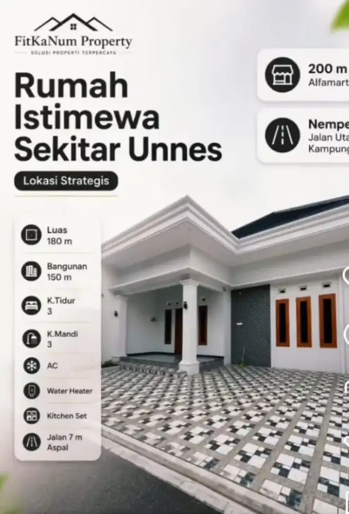 Rumah mewah nempel jalan